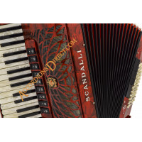 Scandalli Air 34 key 72 bass 4 voice red Scottish tuned accordion, MIDI options available